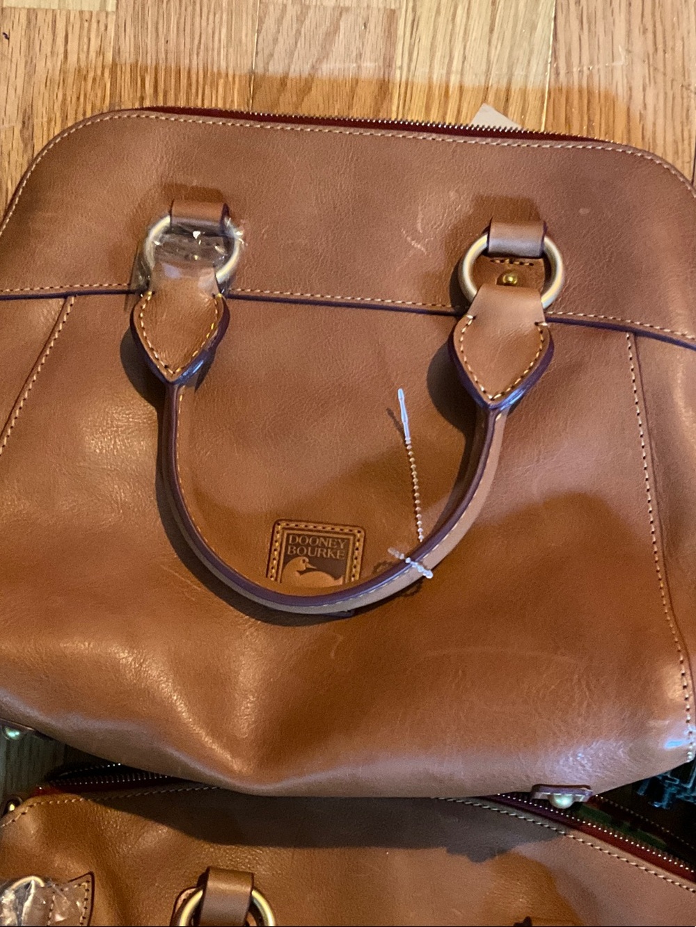 Dooney & Bourke Brown and Black Leather Satchel Set - Picture 3 of 7